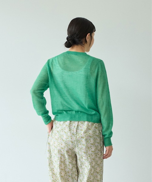 yuni（ユニ　）の「kid mohair ウールナイロン　カーディガン（カーディガン/ボレロ・レディース・グリーン/ベージュ/サックスブルー/ピンク・FREE）」の12枚目の写真