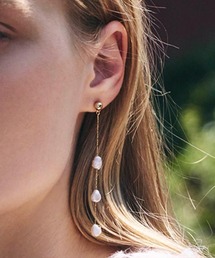 ポイントパールロングピアス