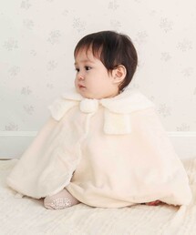 SLAP SLIP BABY（スラップスリップベビー）の「ファーリボン襟スウェードマントベビー(50~90cm)（その他ベビーウェア）」