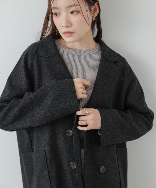 セール】ウールライクテーラードダブルジャケット（その他アウター
