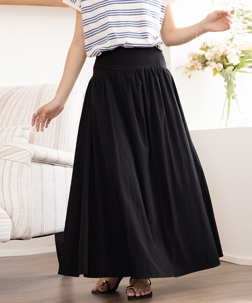 ONEP STAR(ワンピスター)の「フレアシルエットAラインロングスカート(スカート・レディース・ブラック/ライトパープル・MEDIUM/LARGE/SMALL)」の3枚目の写真