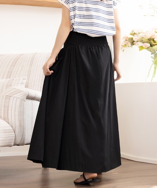 ONEP STAR(ワンピスター)の「フレアシルエットAラインロングスカート(スカート・レディース・ブラック/ライトパープル・MEDIUM/LARGE/SMALL)」の4枚目の写真