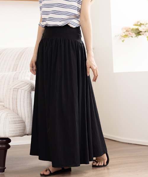 ONEP STAR(ワンピスター)の「フレアシルエットAラインロングスカート(スカート・レディース・ブラック/ライトパープル・MEDIUM/LARGE/SMALL)」の6枚目の写真