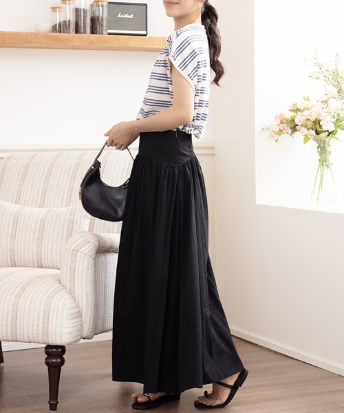 ONEP STAR(ワンピスター)の「フレアシルエットAラインロングスカート(スカート・レディース・ブラック/ライトパープル・MEDIUM/LARGE/SMALL)」の7枚目の写真