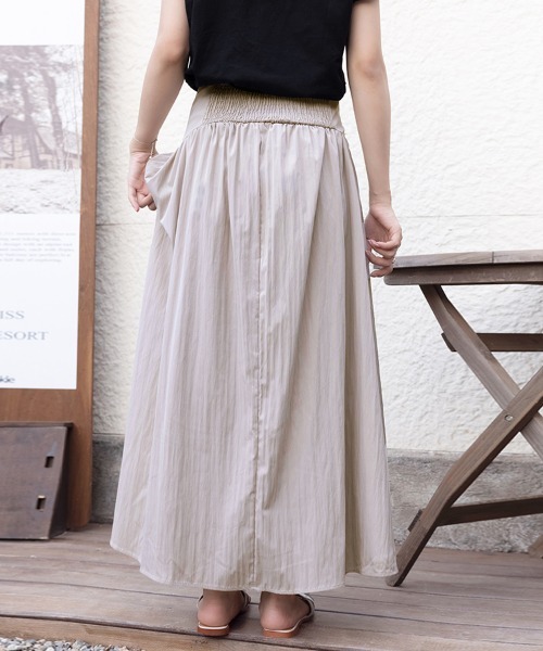 ONEP STAR(ワンピスター)の「フレアシルエットAラインロングスカート(スカート・レディース・ブラック/ライトパープル・MEDIUM/LARGE/SMALL)」の9枚目の写真