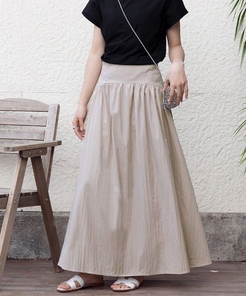 ONEP STAR(ワンピスター)の「フレアシルエットAラインロングスカート(スカート・レディース・ブラック/ライトパープル・MEDIUM/LARGE/SMALL)」の12枚目の写真