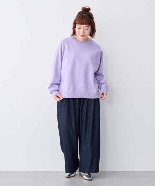 セール】【anyfee/大きいサイズ】ホルターネック長袖トップス（Tシャツ