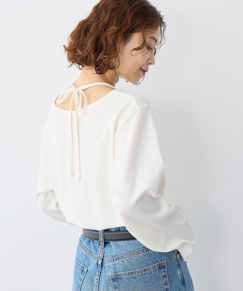 anyfee/大きいサイズ】ホルターネック長袖トップス（Tシャツ