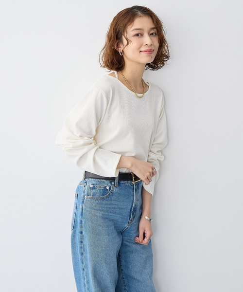 セール】【anyfee/大きいサイズ】ホルターネック長袖トップス(Tシャツ セール】【anyfee/大きいサイズ】ホルターネック長袖トップス(Tシャツ