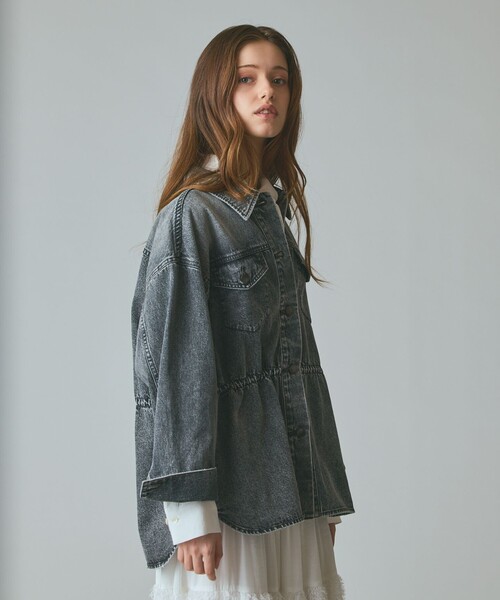 GRACE CLASS(グレースクラス)の「デニムシャツジャケット(デニムジャケット・レディース・ブルー/ブラック・36/38)」の4枚目の写真