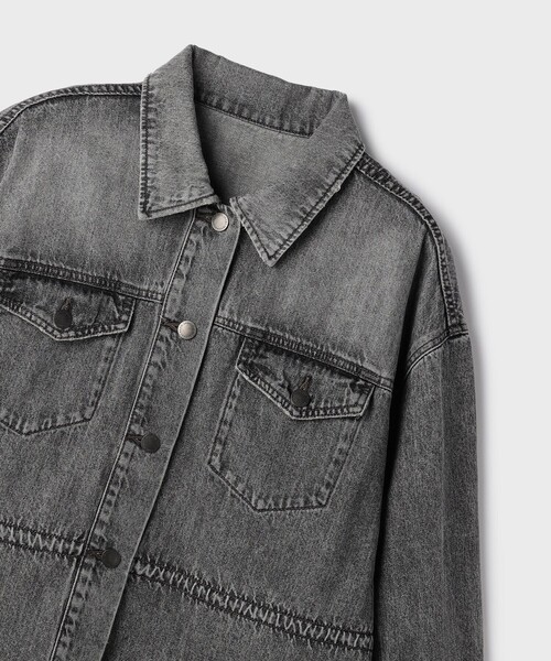 GRACE CLASS(グレースクラス)の「デニムシャツジャケット(デニムジャケット・レディース・ブルー/ブラック・36/38)」の10枚目の写真