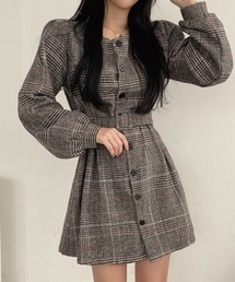 YUGA_YGMC Check pattern dress