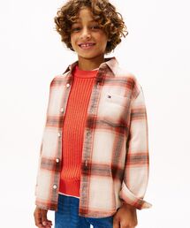 TOMMY HILFIGER | BOYS ワッフルテクスチャーチェックシャツ(シャツ/ブラウス)