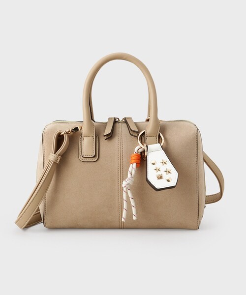 THE SHOP TK (ザ ショップ ティーケー )の「チャーム付きスエードミニボストンバッグ(ボストンバッグ・レディース・ベージュ/スミクロ・00)」の9枚目の写真