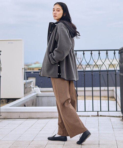 ANY（エニィ）の「【LEE掲載】ボアコート（ムートンコート・レディース・ベージュ系/グレー系/アイボリー系・X-LARGE）」の9枚目の写真