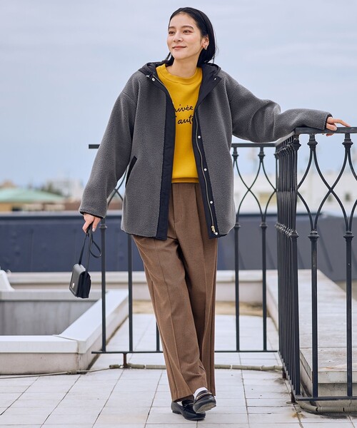 ANY（エニィ）の「【LEE掲載】ボアコート（ムートンコート・レディース・ベージュ系/グレー系/アイボリー系・X-LARGE）」の10枚目の写真