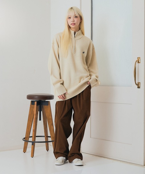 BEVERLY HILLS POLO CLUB(ビバリーヒルズポロクラブ)の「【BEVERLY HILLS POLO CLUB/ビバリーヒルズポロクラブ】ハーフジップニット(ニット/セーター・メンズ・ブラック/アイボリー/スミクロ・MEDIUM/LARGE/X-LARGE)」の5枚目の写真