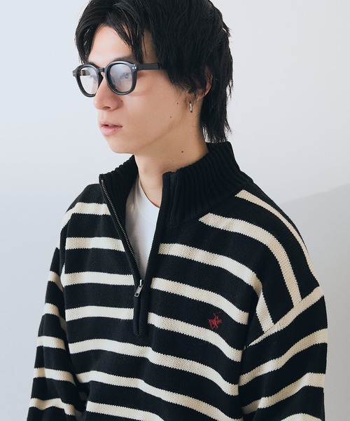 BEVERLY HILLS POLO CLUB(ビバリーヒルズポロクラブ)の「【BEVERLY HILLS POLO CLUB/ビバリーヒルズポロクラブ】ハーフジップニット(ニット/セーター・メンズ・ブラック/アイボリー/スミクロ・MEDIUM/LARGE/X-LARGE)」の22枚目の写真