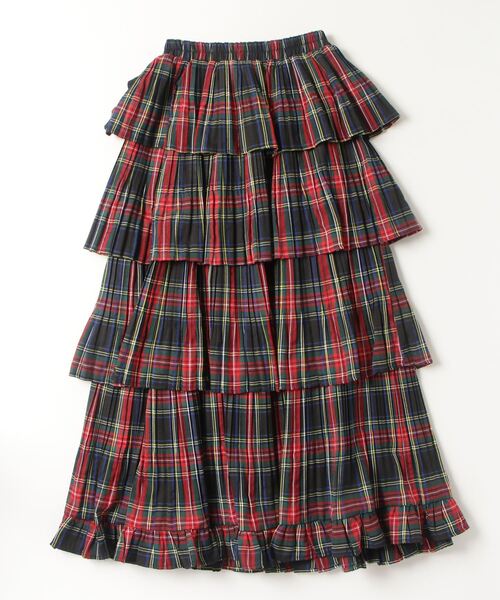 DOUBLE STANDARD CLOTHINGチェックティアードフリルスカート チェックティアードフリルスカート（スカート）｜DOUBLE STANDARD