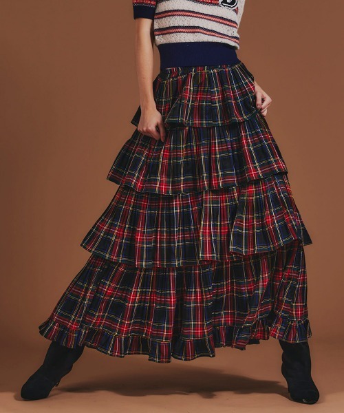 美品✨近年モデル　ダブルスタンダードクロージング　熊　テディベア　スカート　総柄 DOUBLE STANDARD CLOTHING（ダブルスタンダードクロージング）の