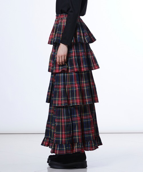 チェックティアードフリルスカート（スカート）｜DOUBLE STANDARD