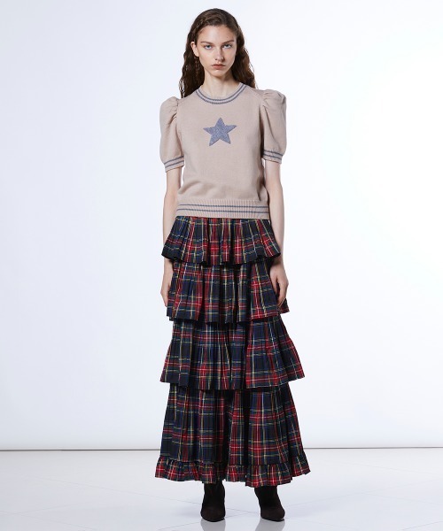 チェックティアードフリルスカート（スカート）｜DOUBLE STANDARD