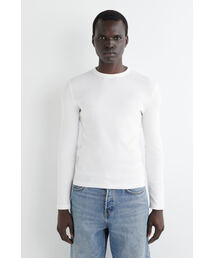 COS（コス）の「スリムリブコットン長袖Tシャツ（Tシャツ/カットソー）」