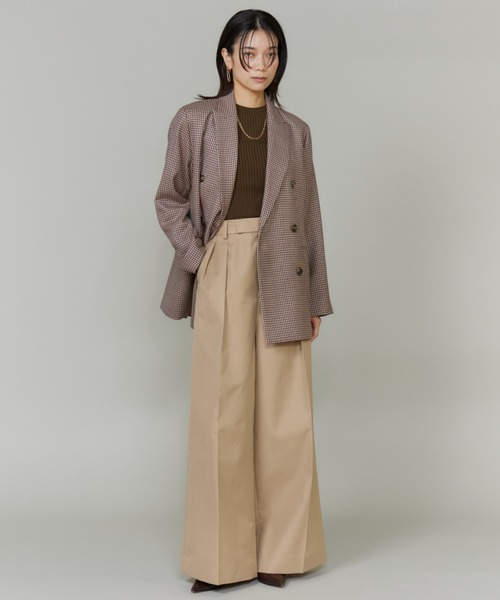 INED（イネド）の「【三尋木奈保コラボ】オゾン防縮 ダブルブレストジャケット「Oggi11月号掲載」（テーラードジャケット・レディース・チェック/キャメル・7号/9号）」の20枚目の写真