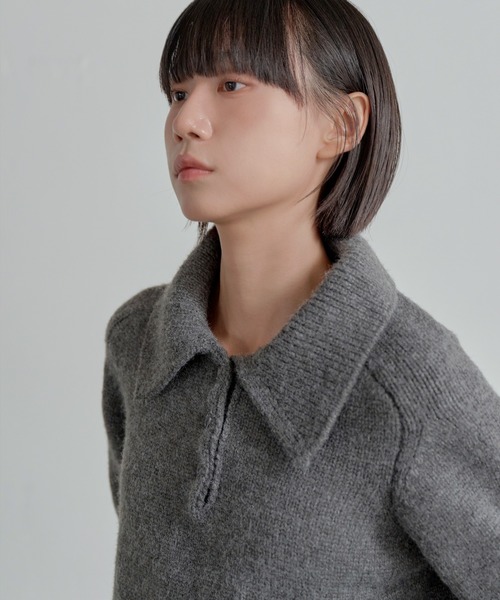 UNE MANSION(ユヌマンション)の「パウンドユニークカラーハーフオープンリブニット(ニット/セーター・レディース・ベビーピンク/アイボリー/チャコールグレー・FREE)」の21枚目の写真