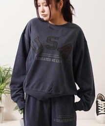 1111clothing | 【セットアップ 対応】USAアップリケ ピグメントスウェット / USA Applique Pigment Sweatshirt(スウェット)