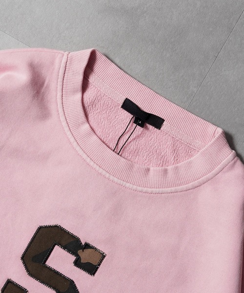 1111clothing（ワンフォークロージング）の「【セットアップ 対応】USAアップリケ ピグメントスウェット / USA Applique Pigment Sweatshirt（スウェット・メンズ・チャコールグレー/ネイビー/ピンク・M/L）」の13枚目の写真