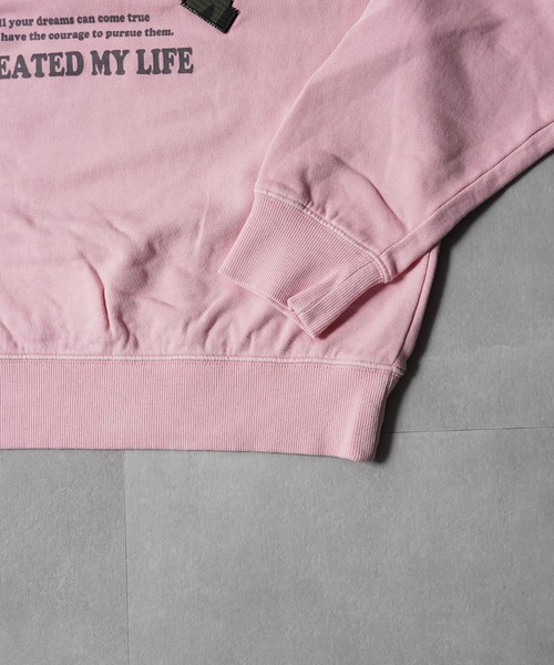 1111clothing（ワンフォークロージング）の「【セットアップ 対応】USAアップリケ ピグメントスウェット / USA Applique Pigment Sweatshirt（スウェット・メンズ・チャコールグレー/ネイビー/ピンク・M/L）」の15枚目の写真