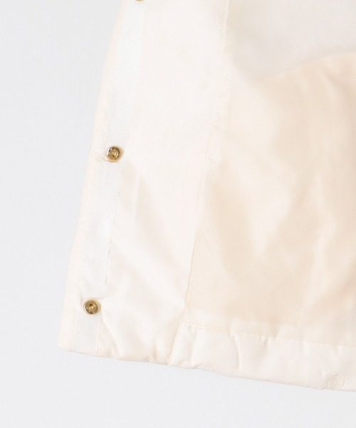 Jines（ジネス）の「ドット刺繍キルティングノーカラージャケット（ノーカラージャケット・レディース・ホワイト/ブラック・38）」の12枚目の写真