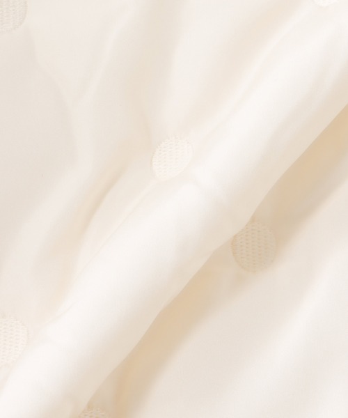 Jines（ジネス）の「ドット刺繍キルティングノーカラージャケット（ノーカラージャケット・レディース・ホワイト/ブラック・38）」の13枚目の写真