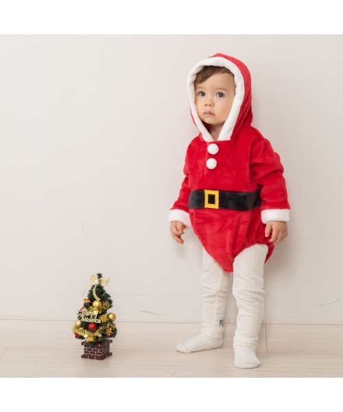 Babiesrus(ベビーザらス)の「フード付きクリスマスダルマオール(ロンパース・キッズ・レッド/ホワイト/ベージュ/ホワイト系その他/レッド系その他・80cm/70cm/80-90cm/FREE/70-80cm)」の4枚目の写真