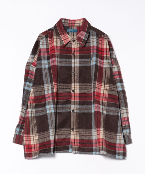 BEVERLY HILLS POLO CLUB（ビバリーヒルズポロクラブ）の「【BEVERLY HILLS POLO CLUB/ビバリーヒルズポロクラブ】シャギーチェックジャケット（その他アウター・レディース・パープル/グレー/ブラウン/レッド・MEDIUM）」の8枚目の写真