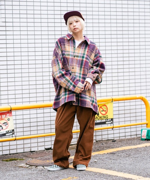 BEVERLY HILLS POLO CLUB（ビバリーヒルズポロクラブ）の「【BEVERLY HILLS POLO CLUB/ビバリーヒルズポロクラブ】シャギーチェックジャケット（その他アウター・レディース・パープル/グレー/ブラウン/レッド・MEDIUM）」の18枚目の写真