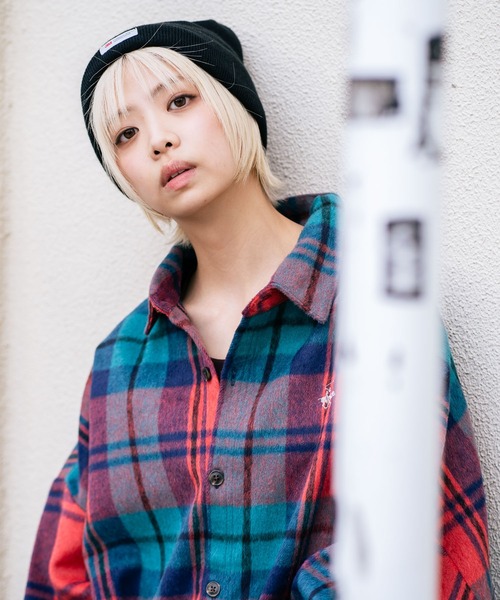 BEVERLY HILLS POLO CLUB（ビバリーヒルズポロクラブ）の「【BEVERLY HILLS POLO CLUB/ビバリーヒルズポロクラブ】シャギーチェックジャケット（その他アウター・レディース・パープル/グレー/ブラウン/レッド・MEDIUM）」の17枚目の写真