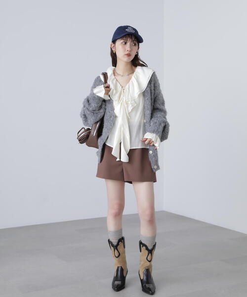 FREE'S MART(フリーズマート)の「ハイウエストショートパンツ(その他パンツ・レディース・ブラウン/ブラック・SMALL/MEDIUM)」の12枚目の写真