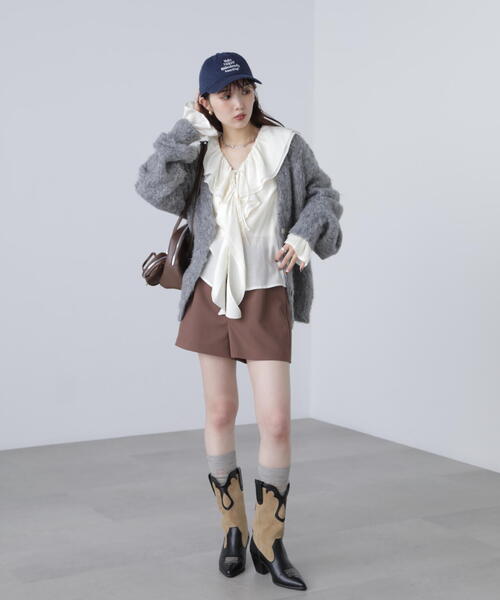 FREE'S MART(フリーズマート)の「ハイウエストショートパンツ(その他パンツ・レディース・ブラウン/ブラック・SMALL/MEDIUM)」の14枚目の写真