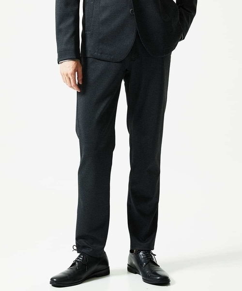 セール】【セットアップ対応／ストレッチ】TECEASY千鳥柄スラックス