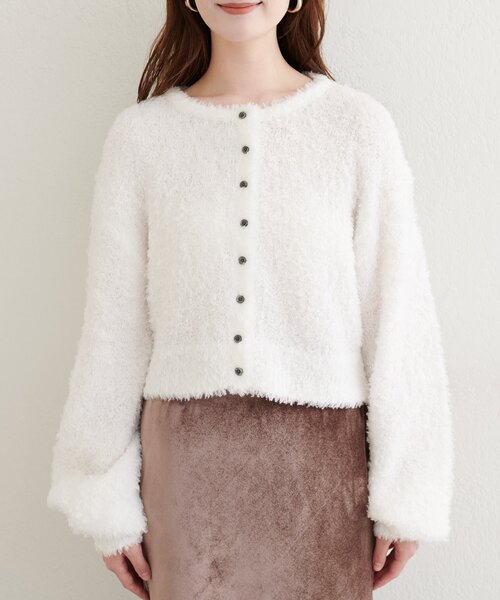 natural couture(ナチュラルクチュール)の「【natural couture】クロップドカーディガン(カーディガン/ボレロ・レディース・グレー/オフホワイト/ピンク・FREE)」の21枚目の写真