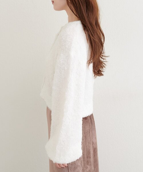 natural couture(ナチュラルクチュール)の「【natural couture】クロップドカーディガン(カーディガン/ボレロ・レディース・グレー/オフホワイト/ピンク・FREE)」の22枚目の写真