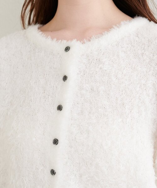 natural couture(ナチュラルクチュール)の「【natural couture】クロップドカーディガン(カーディガン/ボレロ・レディース・グレー/オフホワイト/ピンク・FREE)」の9枚目の写真