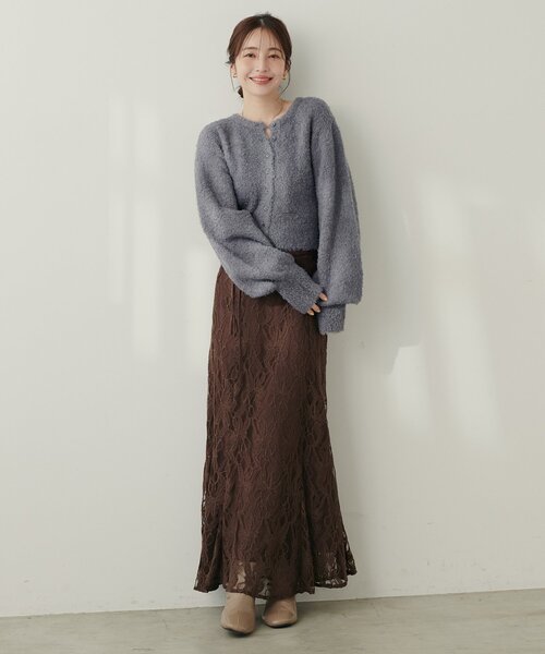 natural couture(ナチュラルクチュール)の「【natural couture】クロップドカーディガン(カーディガン/ボレロ・レディース・グレー/オフホワイト/ピンク・FREE)」の16枚目の写真