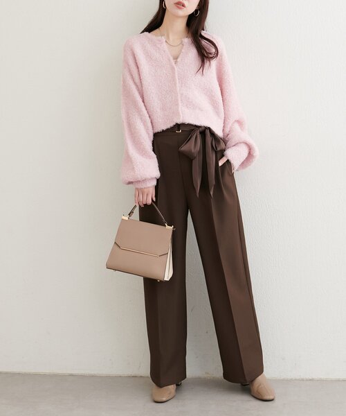 natural couture(ナチュラルクチュール)の「【natural couture】クロップドカーディガン(カーディガン/ボレロ・レディース・グレー/オフホワイト/ピンク・FREE)」の8枚目の写真