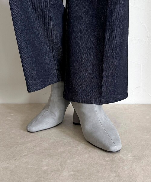 JETEE（ジュテ）の「【JETEE/ジュテ】バックジップストレッチヒールブーツ（ブーツ・レディース・ライトグレー/ブラック・38/37）」の5枚目の写真