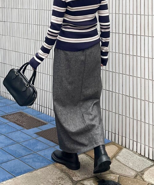 fredy emue（フレディエミュ）の「《セットアップ対応》ツィードタイトスカート（スカート・レディース・ダークブラウン/チャコールグレー・38/36）」の8枚目の写真