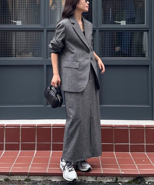 fredy emue（フレディエミュ）の「《セットアップ対応》ツィードタイトスカート（スカート・レディース・ダークブラウン/チャコールグレー・38/36）」の10枚目の写真