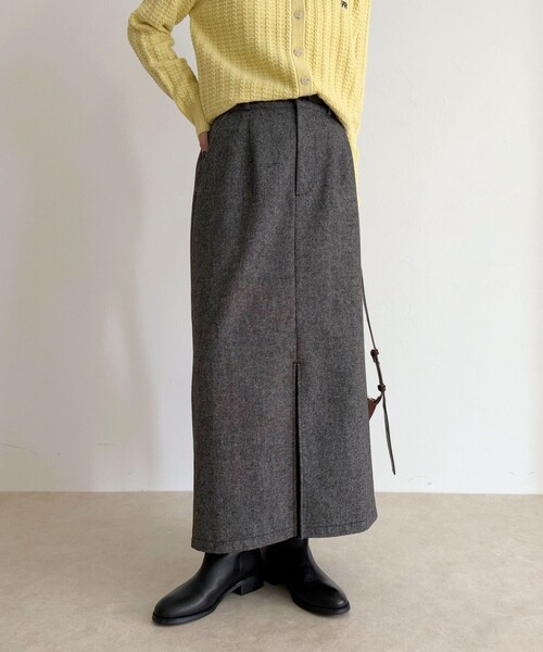 fredy emue（フレディエミュ）の「《セットアップ対応》ツィードタイトスカート（スカート・レディース・ダークブラウン/チャコールグレー・38/36）」の12枚目の写真